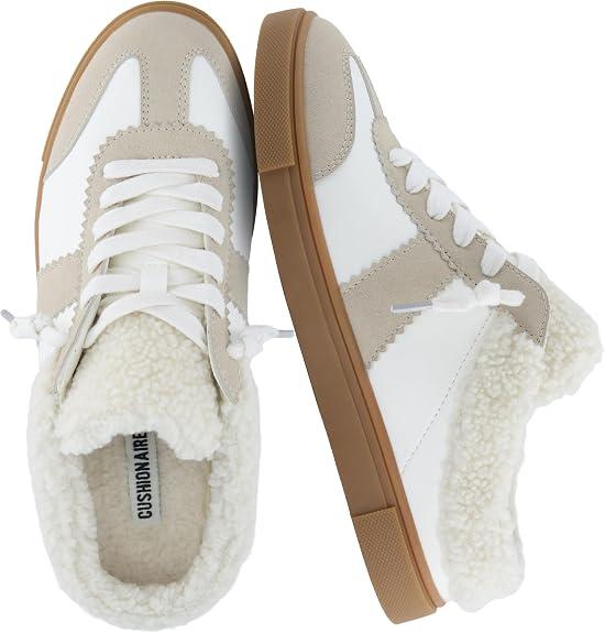 girl MIA Blade Women’s Slip On Sneaker Mule – Faux Leather & Suede Backless Sneaker with Memory Foam & Cozy Lining 8.5