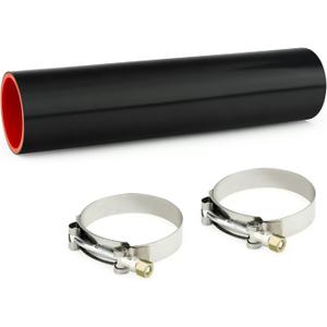 GASHER 1PCS Straight Silicone Hose 2.5"ID,Silicone Couplers Length 12" (305mm) with 2 T-Bolt Clamps