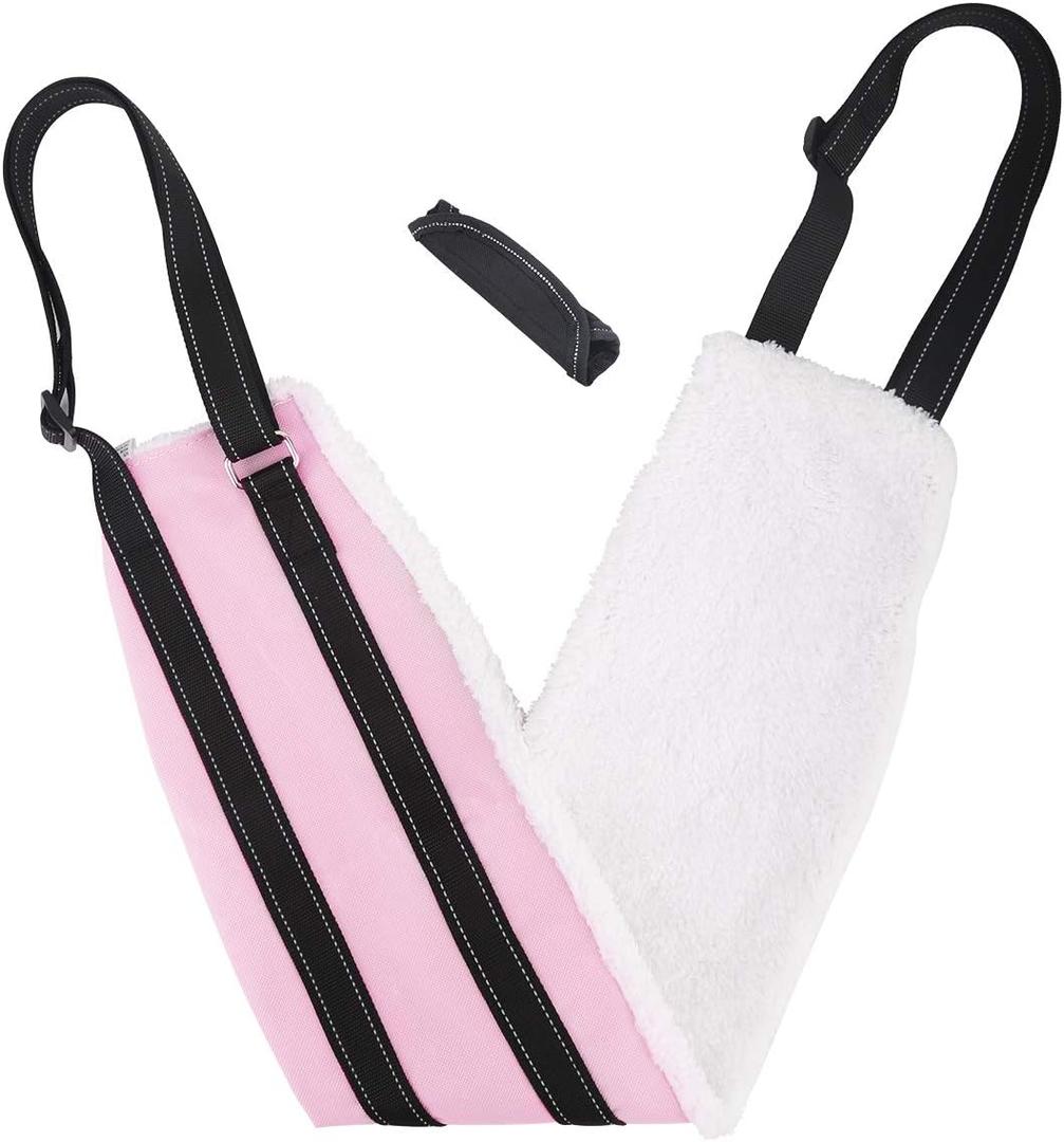 VOOPET Dog Sling, Help Lift Back Legs, Portable Hip Support Harness Assist Lift Dogs Rear for Canine Aid - Pet Lift Harness for Small Medium & Large Dogs Hind Leg Support Rehabilitation (Pink)