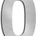House Number - 6 Inch Stainless Steel Floating Home Address Number, Rustproof & Easy Install, Silver, Number 0