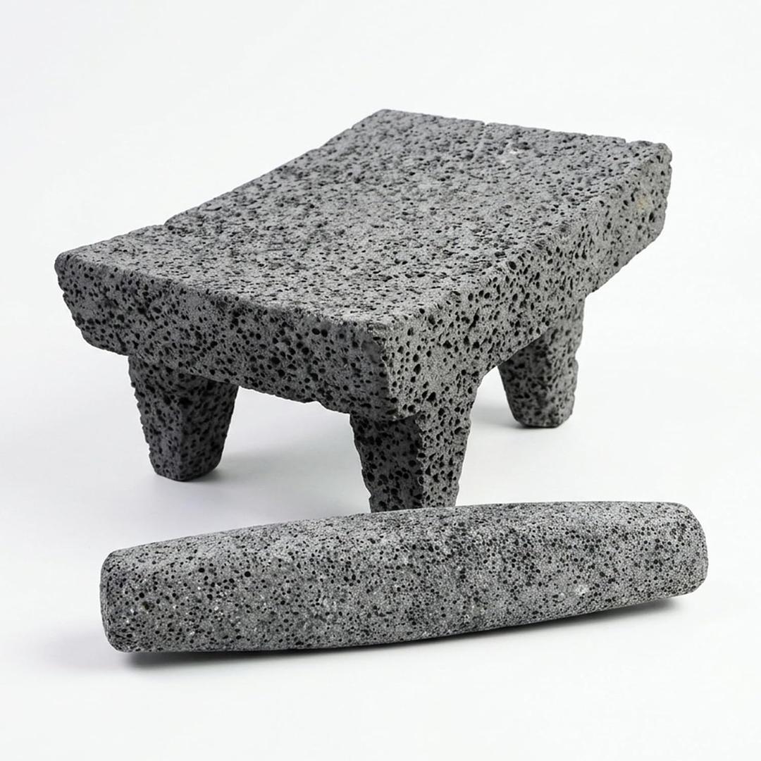 Cuitáxi The Original Metates de Piedra Mexicanos 10 inches for Grinding - Authentic Metate Grinding Stone for Piedra de Moler Maiz - Traditional Mexican Molcajete Alternative for Salsa and Spices