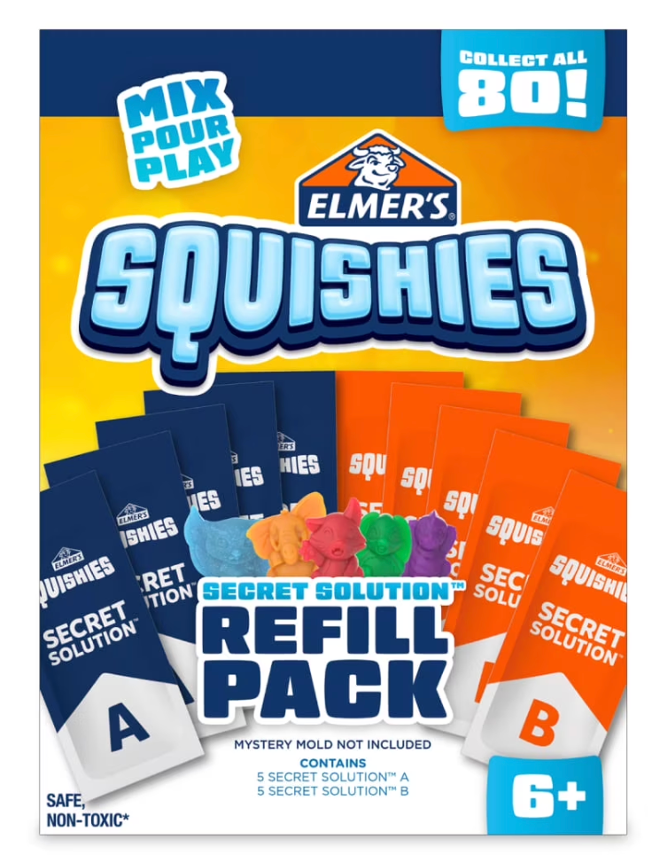 Elmer’s Squishies Refill Pack, Creates 5 Additional Mystery Characters