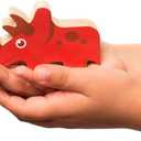 Dinosaur Puzzles for Kids Ages 3-5 - 3D Wooden Jigsaw Puzzle for Toddlers & Kids, 9x 9 Tray, Bright Colorful Shape Sorting, Promotes Creativity & Learning, Non-Toxic Gift Toy