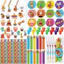 Cholemy 168 Pcs Circus Party Favors Carnival Party Supplies Circus Animal Stationery Set Notebook Sticker Stamper Eraser Ruler Pencil Bag for Carnival Baby Shower Birthday Gift Classroom Prize