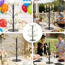 3-Tier 16-Holder Metal Cocktail Tree Stand, Champagne Tower for Glasses Wine Glass Holder Drink Tower, Heavy Duty Drink Stand for Martini Margarita Cups Weddings Parties