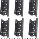 6Pcs Antique Bronze Full Inset Partial Wrap Cabinet Hinges, 3.5-Inch Semi-Wraparound Non-Mortise Hinges, Long Axis Tip Design for Vintage Furniture and Cabinet Doors(22mm Width)