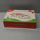 SainSmart Jr. Wooden Train Set 50 Pcs Train Set - Toy Train with Exquisite Box, Wood Train Track Set Fit for Major Brands, Ideal Railway Playset for Boys and Girls