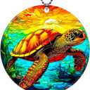 2 x Sea Turtle Ornament, Beach Ornaments for Christmas Tree, Beautiful Coastal Ocean Themed Christmas Ornaments, Sea Turtle Gifts for Women, Tortoise Gifts