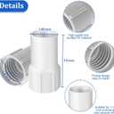 SP1106 Pool Skimmer Vac Plate with 1-1/2" Vacuum Hose Cuff Kit, Compatible with Hayward SP1082 SP1084 SP1075 SP1085 SP1091WM & Pentair 513330 In Ground Pool Skimmer Basket Vacuum Adapter Parts