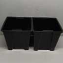 Mueller M-Resin Heavy Duty Tall Planters for Outdoor Plants, Indoor Grande Plant Pots, Boxes, Trees, Flower Pots, 2-Piece Set, 24, Modern Design, Built-in Drainage, Front Porch Decor, Dark Gray