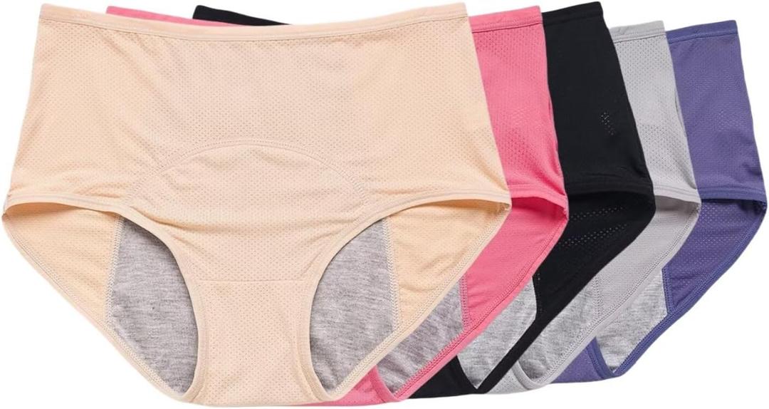 Everdry Panties for Over 60 70 with Incontinence - Everdry Leakproof Ladies Underwear Washable 5pcs (XL)