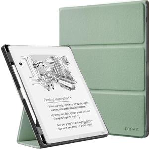 CoBak Case for 11" Kindle Scribe 3rd Generation 2025, Kindle Scribe Colorsoft with Two Viewing Angles - All New PU Leather Cover with Auto Sleep Wake, Pen Holder. Sage Green