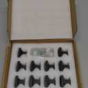 TUNNY 10 Pack Square Solid Cabinet Knobs - Matte Black Furniture Hardware Handles for Kitchen Cabinets Bedroom Dresser Wardrobe Cabinet Pulls