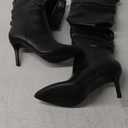 DREAM PAIRS Women's High Heels Over The Knee Boots Thigh High Pointed Toe Stiletto Long Fall Sexy Boots (6, Black-pu)