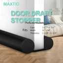 MAXTID Under Door Draft Blocker Black Door Draft Stopper 38" Noise Reducer Breeze Light Cold Air Guard Sound Proof Door Sweep 32" 36" 38" Weather Stripping Door Bottom Seal Insulation Strip Gap Filler