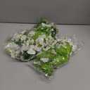 Lvydec Wisteria Artificial Flowers Garland, 4Pcs Total 28.8ft White Artificial Wisteria Vine Silk Hanging Flower for Home Garden Outdoor Ceremony Wedding Arch Floral Decor