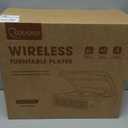 Vinyl Record Player Turntable with Built-in Bluetooth Receiver & 2 Stereo Speakers, 3 Speed 3 Size Portable Retro Record Player for Entertainment and Home Decoration (Brown)