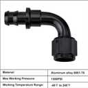 EVIL ENERGY 12AN 90 Degree Push Lock Hose Fitting End Black