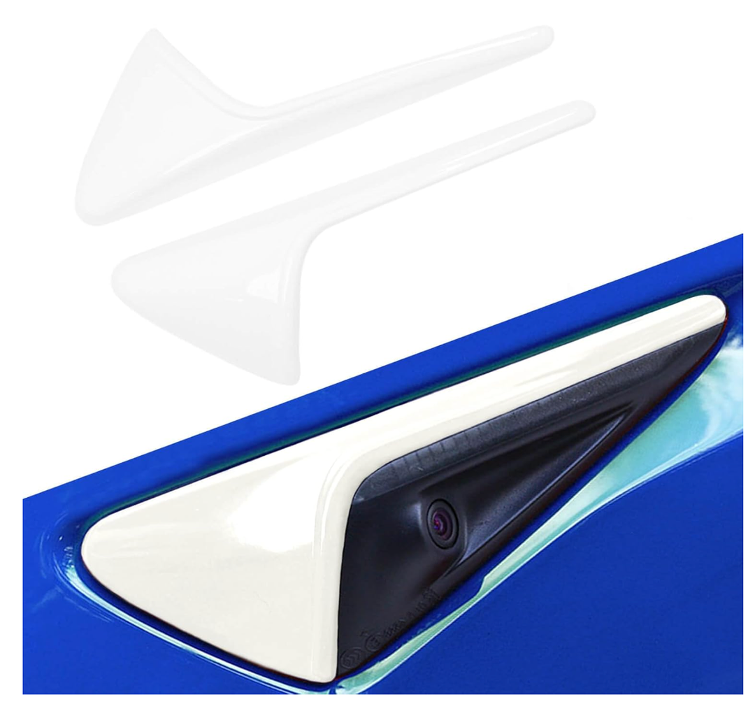 2 Pcs Blind Spot Side Camera Covers for Tesla HW4.0, Compatible with Model 3 and Model Y (Gloss Black, HW 4.0)