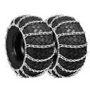 Multisland 1 Pair 2 Link Rider Snowblower Tire Chain Tire Traction Chain for Garden Tractors Riders, Ride-on Lawn Mowers Fits for Tire Size 20x10-8 20x10x8