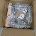 Coffee Syrup Dispenser-4pack,16.9 oz 500ml,Coffee Bar Accessories,Syrup Pump Dispenser for Coffee Bar,Contains Cleaning Tools, Funnel (Silver)