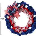 XKCL Patriotic Wreaths, 20 Inch Memorial Day Wreath, 4th of July American Flag Wreath for Front Door Decorations (Bulered)