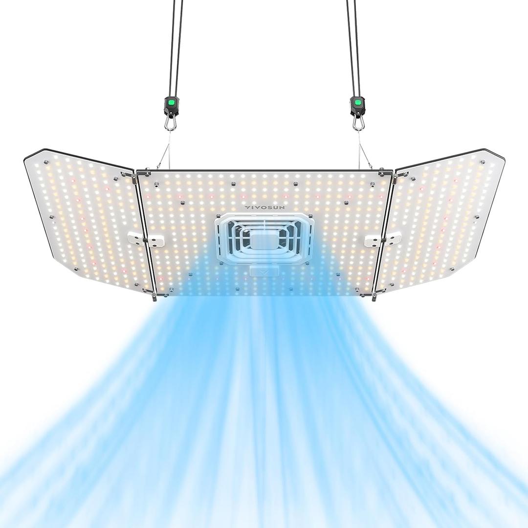 VIVOSUN AeroLight Wing AW200SE, LED Grow Light 200W with Integrated Circulation Fan, Compatible with App, Used with Growhub Controller E42A/E25 to Achieve More Functions for 2x4/3x3 Grow Tent