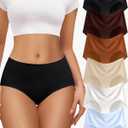 6 Pack Womens Underwear Seamless Sexy Full Coverage Panties Briefs No Show Fall Clothes Lingerie Gift For Womens (Large, Dy-eest-c)