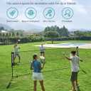 SONGMICS 16.4 ft Badminton Net, Height Adjustable, Foldable with Poles | Volleyball Net, Pickleball Net, Oxford Fabric, for Tennis Indoor Outdoor Court, Black, SKEET Collection USYQ500HV1