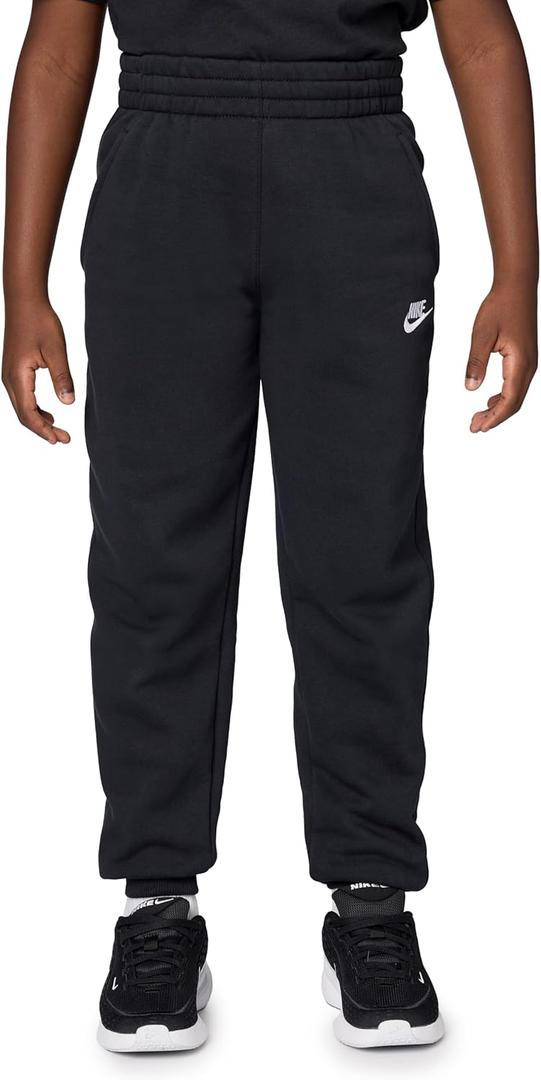 Nike Big Kids' Sportswear Club Fleece Joggers (Large, Black/White)