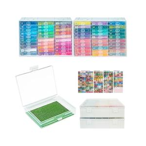 YBUTVY Diamond Art Trays with Lids, 60PCS Diamond Painting Trays with Lids ＆ Diamond Art Storage, Diamond Painting Accessories for Beads (2 Packs)
