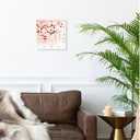 3dRose Wall Clock Silent - 15 inch - Beautiful Japanese Sakura Red Cherry Blossoms Branching Reflecting Over Water - Oriental Inspired Designs