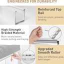 28.5"W x 64"H No Drill No Tools Top Down Bottom Up Cellular Shades | Get Privacy & Adjust Light, Light Filtering, 3 Steps to Install, 1.1" Window Depth Need, Cordless Honeycomb Blinds for Window