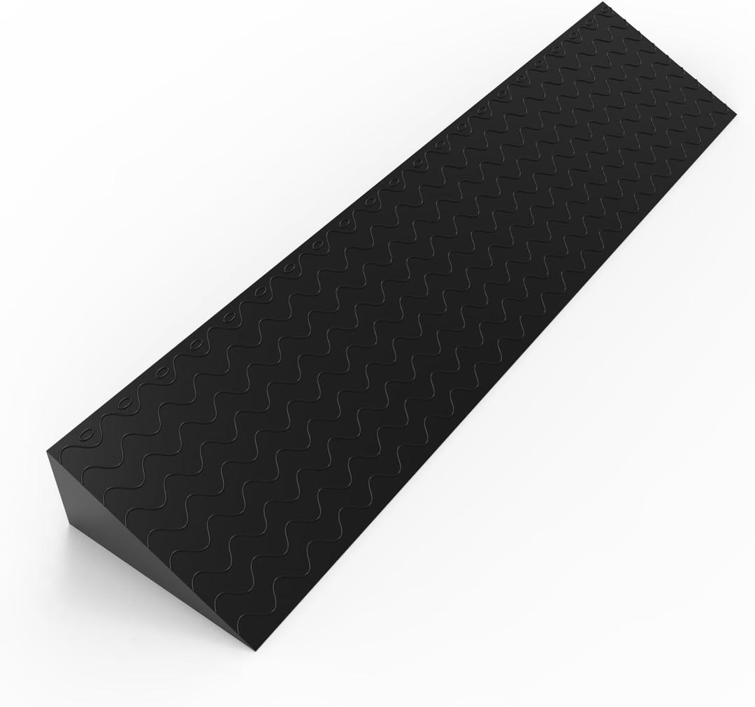 Henka 4" Rise Threshold Ramps for Doorways, Wheelchair Ramp for Home Steps, Door Threshold Ramp with Anti-Slip Surface (Color: Black, Size: 39x8.66x4in)
