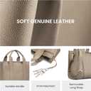 befen Genuine Leather Handbag for Women Small Soft Satchel Tote Bags Crossbody Shoulder Purses with Zipper