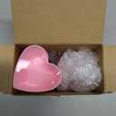 Sliner 12 Pack 5 oz Heart Shaped Dessert Cups with Lids and Spoons Plastic Dessert Container Heart Shaped Bowls Disposable Parfait Pudding Shooter for Mother's Day Wedding Party Supplies (Pink)