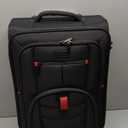 Carry On Luggage 22x14x9 Airline Approved, 22-Inch Suitcases with Spinner Wheels, Softside Carry-on Luggage with TSA Lock for Men Women Business Trip, Lightweight Large Capacity Luggage for Travel (Black)