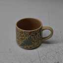 Large Ceramic Coffee Latte Mug, Cute Cup for Women, Ideal for Green Tea or Coffee,Hand Painted Floral Design Pottery MugSummers Whisper