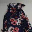 OUGES Women's Summer Short Sleeve V-Neck Floral Short Party Dress with Pockets, XL