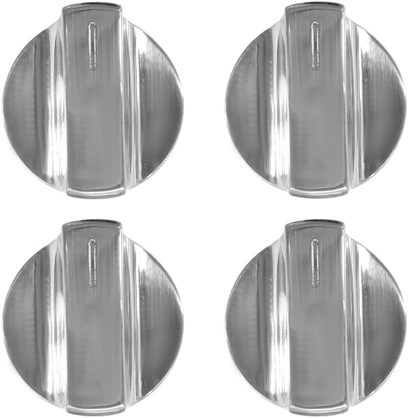 Stove Knobs Replacement, Electric Cooktop Burner Control Knobs and Oven Knobs Compatible with Whirlpool W11517331 W10850027 W11117415, for Models YWFE745H0FE0 WFE770H0FZ0 WFE745H0FS0
