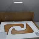 Modern Glass Coffee Table for Living Room, Small mid Century Coffee Table, Stylish Coffee Tables Suitable for Bedroom Living Room Reception Office TablesWalnut/TransparentSmall (Small 32.2 * 22.4 * 16in)