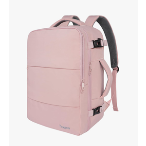 Taygeer Travel Backpack for Women, Carry On Backpack with USB Charging Port & Shoe Pouch, TSA 15.6inch Laptop Mochila Flight Approved, Nurse Bag Casual Daypack for Weekender Business Hiking, Pink
