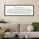 comurdyo The Lords Prayer Our Father Sign Wall Decor 40"X15" Bible Verse Quotes Christian Scripture Large Catholic Inspirational Wooden Framed Wall Hanging Art (Black)