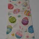 Bonhause Easter Eggs Table Runner 13x72 Inch Bunny Floral Spring Seasonal Holiday Kitchen Dining Table Decoration for Indoor Outdoor Home Party Decor (13"W x 72"L)
