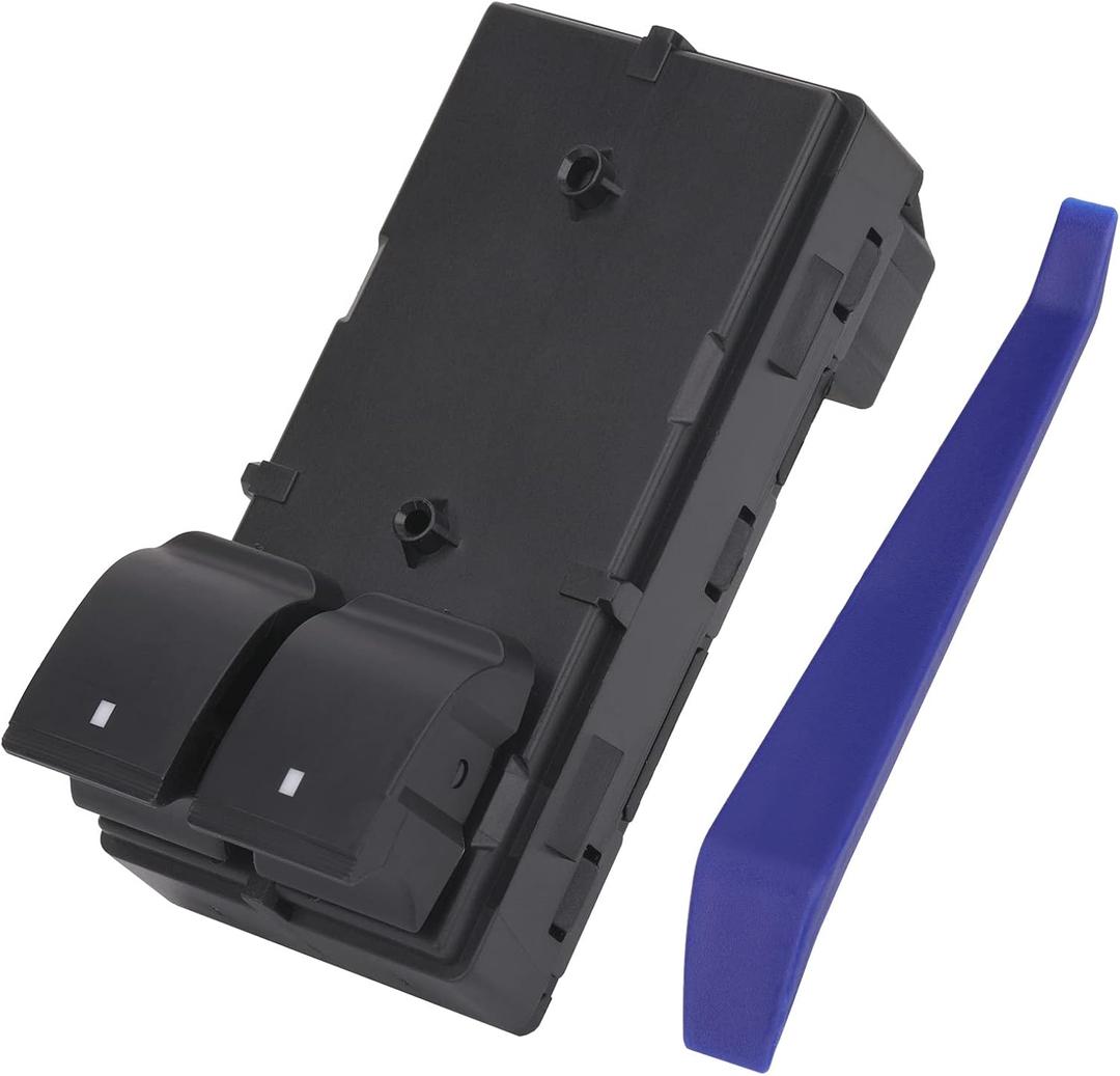 Power Window Control Switch Button Front Left Driver Side Compatible with 2007-2019 Chevy/Chevrolet/HHR/Silverado/GMC Sierra 1500 2500 HD 3500 HD Replaces OEM 20945132 15838831, 2 Door