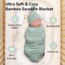 Rayon Made from Bamboo Baby Swaddle Blanket,2 Pack Soft & Breathable Receiving Blankets for Infant Newborn, Swaddle Wrap for Babies Girl and Boy, 47 x 47 Inch, (Sage & Oat)