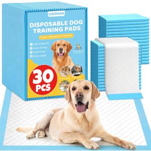 Extra Large Dog Pee Pads 34"x28" Super Absorbent Leak-Proof Quick-Dry Puppy Potty Training Pads for Dogs, XL Disposable Pet Pee Pads for Indoor Outdoor Use(30 Pack)