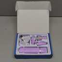 Dog Grooming Clippers Kit-Electric Rechargeable Cat Trimmer Tools-Cordless Quiet Pet Nail Paw Grinder-4 in 1 Multifunctional Low Noise Shaver-Razor for feet Face Ears Toenail Eye (Purple)