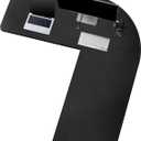 CENNBIE Dual Sided L Shaped Desk Pad, ‎‎(47.2"+55") x 16" Corner Leather Desk Pad,l Shaped Desk Gaming mat,Waterproof l Shaped Leather Mouse pad,Home Office Accessories Corner Desk Mat(Black), 15.8" x 55.1"