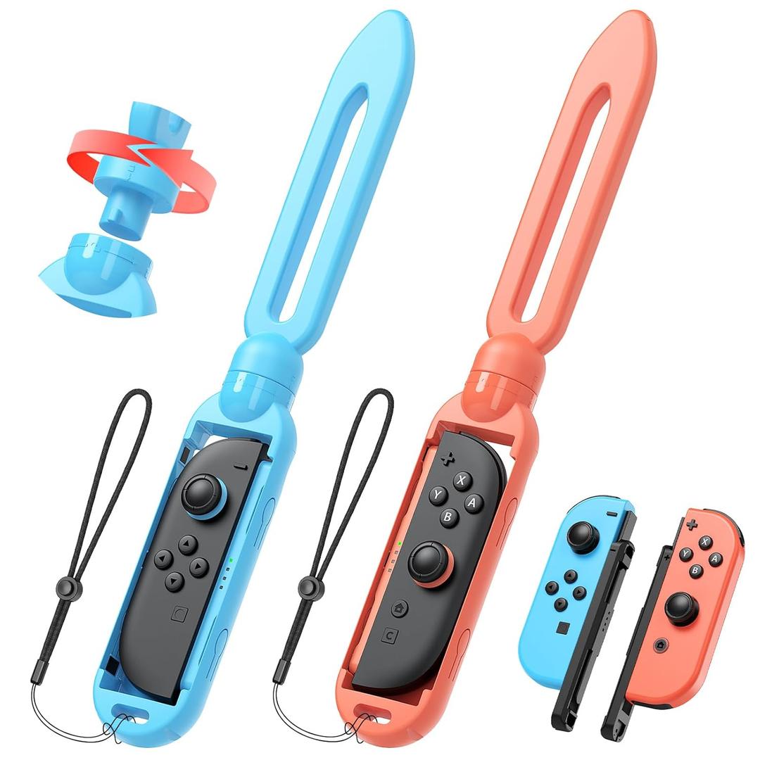 2 Pack [Switch 2/1/OLED] Zelda Sword Accessories for Nintendo Switch 2(2025)/1/OLED Joypad Controller, Sword Hand Grip for Nintendo Switch Sports/Legend of Zelda: Tears of the Kingdom/Skyward Sword HD